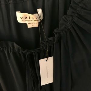 VELVET peasant blouse